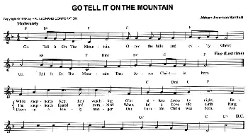 GO TELL IT ON THE MOUNTAIN_外国歌谱_词曲: