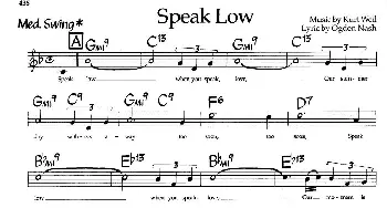 Speak Low_外国歌谱_词曲: