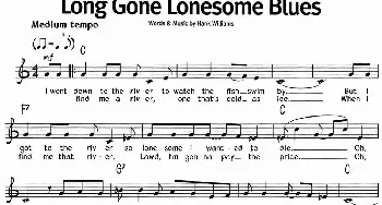 蓝调音乐：Long Gone Lonesome Blues_外国歌谱_词曲: