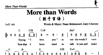 More than Words_外国歌谱_词曲: