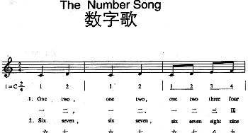 The Number Song _外国歌谱_词曲: