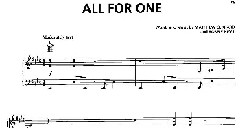 All for one(美国)_外国歌谱_词曲: