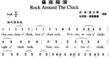 昼夜摇滚_外国歌谱_词曲:杰米·迈尔斯、马克斯·弗里德曼 杰米·迈尔斯、马克斯·弗里德曼