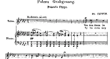 波兰悲歌 Polens Grabgesang_外国歌谱_词曲: 弗雷德里克·肖邦（Frederic Chopin）