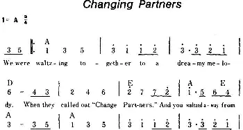 Changing Partners(美国)_外国歌谱_词曲: