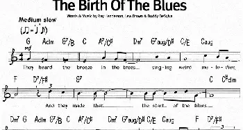 蓝调音乐：The Birth Of The Blues_外国歌谱_词曲: