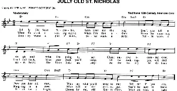 JOLLY OLD ST. NICHOLAS_外国歌谱_词曲: