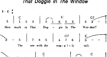 That Doggie In The Window(美国)_外国歌谱_词曲: