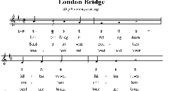 London Bridge _外国歌谱_词曲: