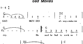 Sad Movies(美国)_外国歌谱_词曲: