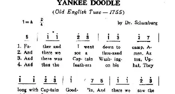 yankee doodle(美国)_外国歌谱_词曲: