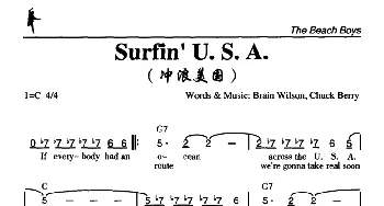 Surfin'U.S.A._外国歌谱_词曲: