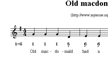 Old macdonald_外国歌谱_词曲: