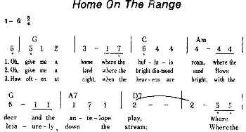 Home On The Range(美国)_外国歌谱_词曲: