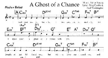 A Ghost of a Chance_外国歌谱_词曲: