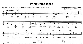 POOR LITTLE JESUS_外国歌谱_词曲: