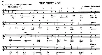 THE FIRST NOEL_外国歌谱_词曲: