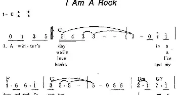 I Am A Rock(美国)_外国歌谱_词曲: