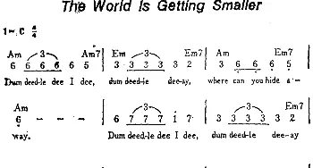 The World Is Getting Smaller(美国)_外国歌谱_词曲: