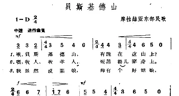 贝斯基德山(捷)_外国歌谱_词曲: 摩拉维亚民歌、杨乐云译配