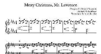 Merry Christmas Mr. Lawrence_歌谱投稿_词曲:Ryuichi Sakamoto Ryuichi Sakamoto