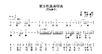 家乡凯里美呀美_歌谱投稿_词曲:李美新 袁冬 李美新 袁冬