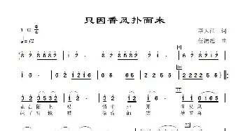 只因香风扑面来_歌谱投稿_词曲:李大江 任清彪