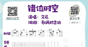 《错位时空》吉他曲谱_歌谱投稿_词曲: