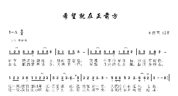 希望就在正前方_歌谱投稿_词曲:田信国 田信国