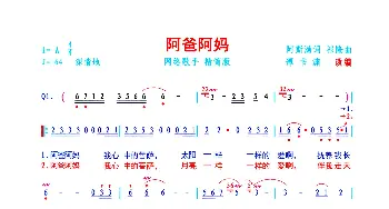 阿爸阿妈_歌谱投稿_词曲:阿斯满 祁隆