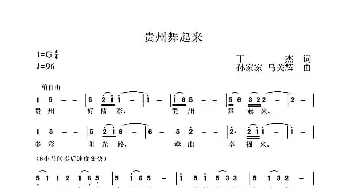 贵州舞起来_歌谱投稿_词曲:丁杰 马关辉  孙家家