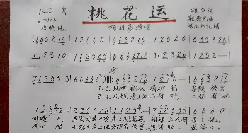 桃花运_歌谱投稿_词曲:颂今 韩乘光