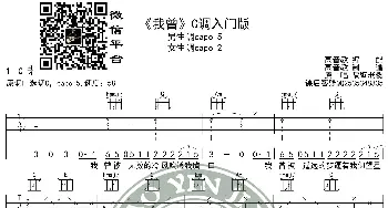 《我曾》吉他谱C调入门版 隔壁老樊 高音教编配_歌谱投稿_词曲: