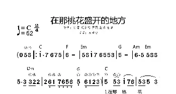 在那桃花盛开的地方_歌谱投稿_词曲: