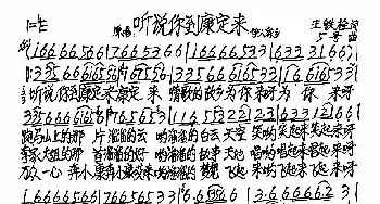 听说你到康定来_歌谱投稿_词曲:王铁栓 5号