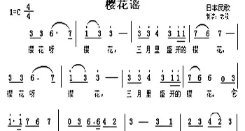 樱花谣_歌谱投稿_词曲: