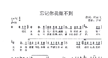 忘记你我做不到_歌谱投稿_词曲:邢云飞 语豆