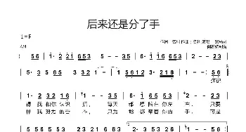 后来还是分了手_歌谱投稿_词曲:名利 名利