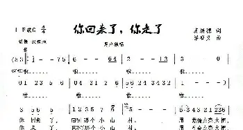 你回来了，你走了_歌谱投稿_词曲:麦展穗 梁登义