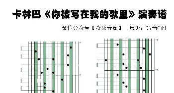 你被写在我的歌里_歌谱投稿_词曲: