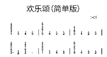 欢乐颂_歌谱投稿_词曲: 贝多芬