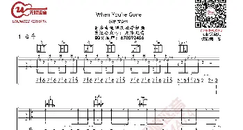 艾薇儿 When You're Gone 吉他谱_歌谱投稿_词曲:艾薇儿 艾薇儿