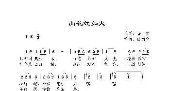 山花红如火_歌谱投稿_词曲:鲁絮 廖洪立