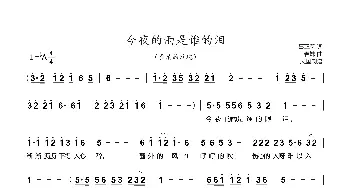 今夜的雨是谁的眼泪_歌谱投稿_词曲:葛正花 春妹