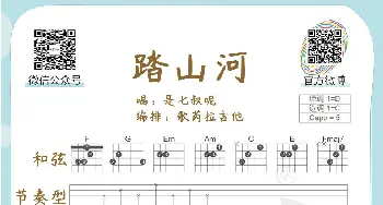 《踏山河》吉他曲谱教学_歌谱投稿_词曲: