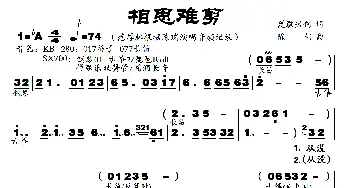 相思难剪_歌谱投稿_词曲:夏敢若何 陈伟