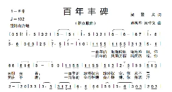 百年丰碑_歌谱投稿_词曲:梁登义 孙德华