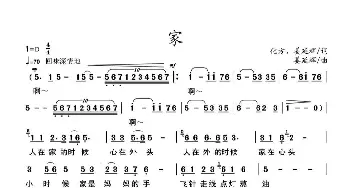 家_歌谱投稿_词曲:化方 延辉 姜延辉