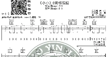 中国好声音《小小》吉他谱C调标准版 高音教编配 猴哥吉他教学_歌谱投稿_词曲: