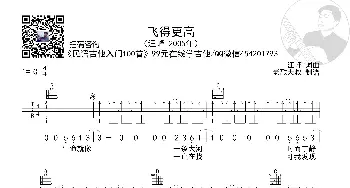 汪峰《飞得更高》考级版超清谱 老歌大叔吉他教室出品_歌谱投稿_词曲: